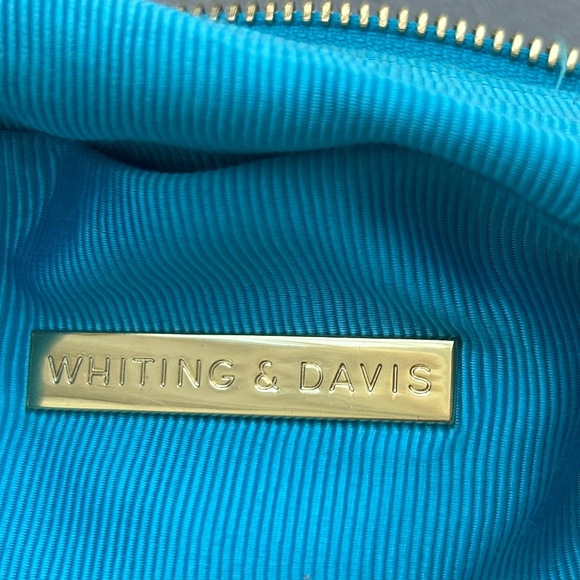 Whiting and Davis handbag in bright Turquoise - Picture 2 of 7